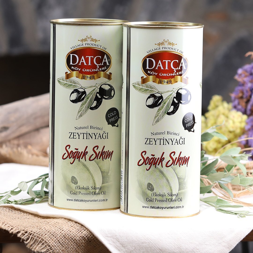 DATÇA KÖY ÜRÜNLERi Soğuk Sıkım Teneke Zeytinyağı 1 LT