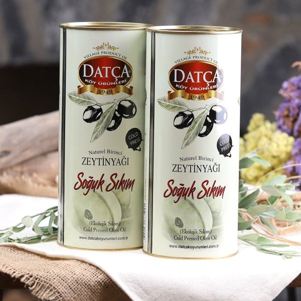 DATÇA KÖY ÜRÜNLERi Soğuk Sıkım Teneke Zeytinyağı 1 LT
