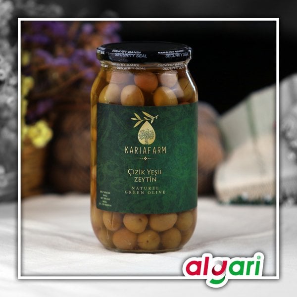 KARIAFARM Çizik Yeşil Zeytin 900 g
