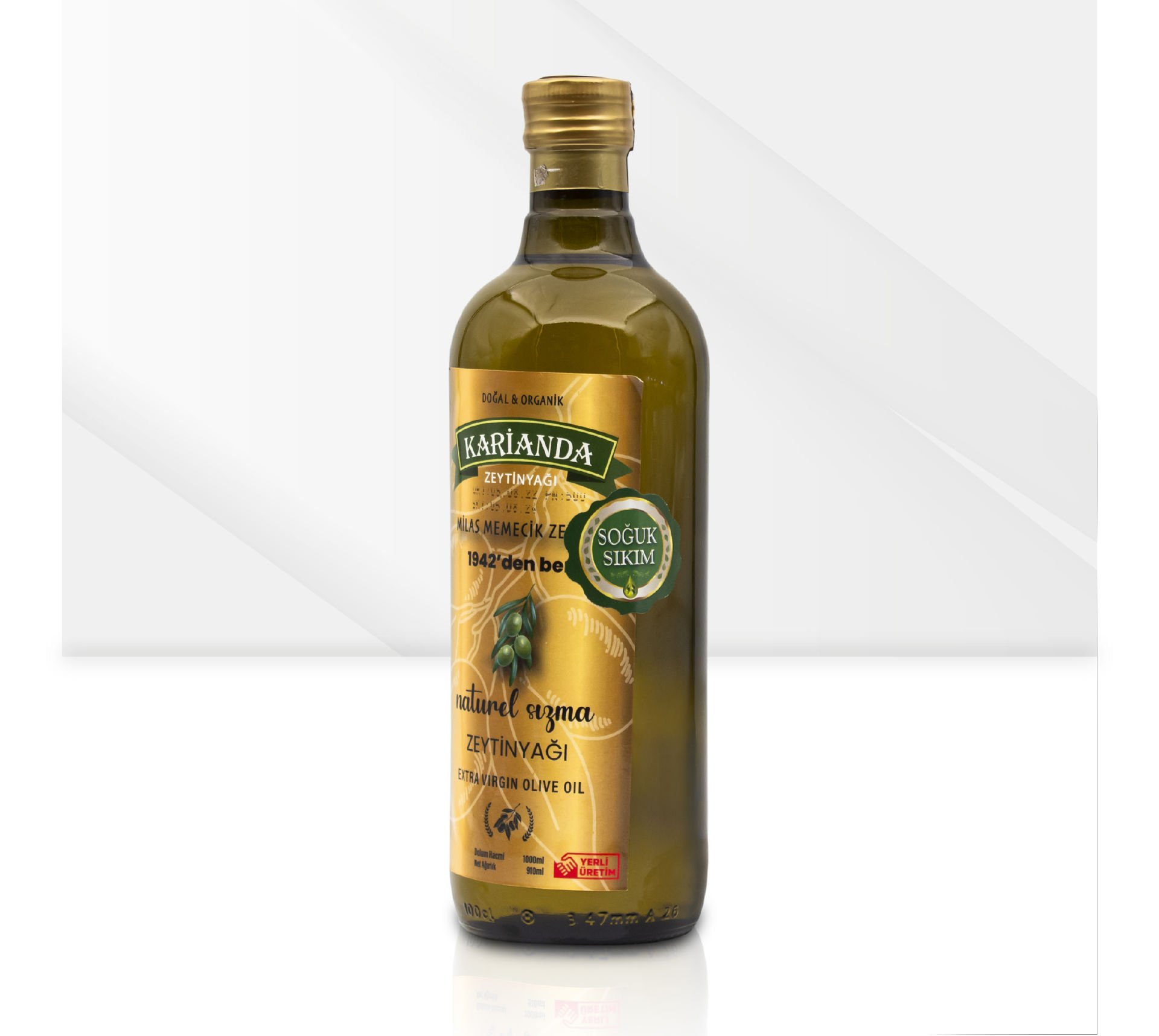 KARIANDA ZEYTİNYAĞLARI Soğuk Sıkım Zeytinyağı 1 lt
