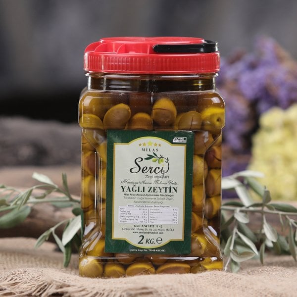 SERCİ Yağlı Çizik Yeşil Zeytin 2 Kg
