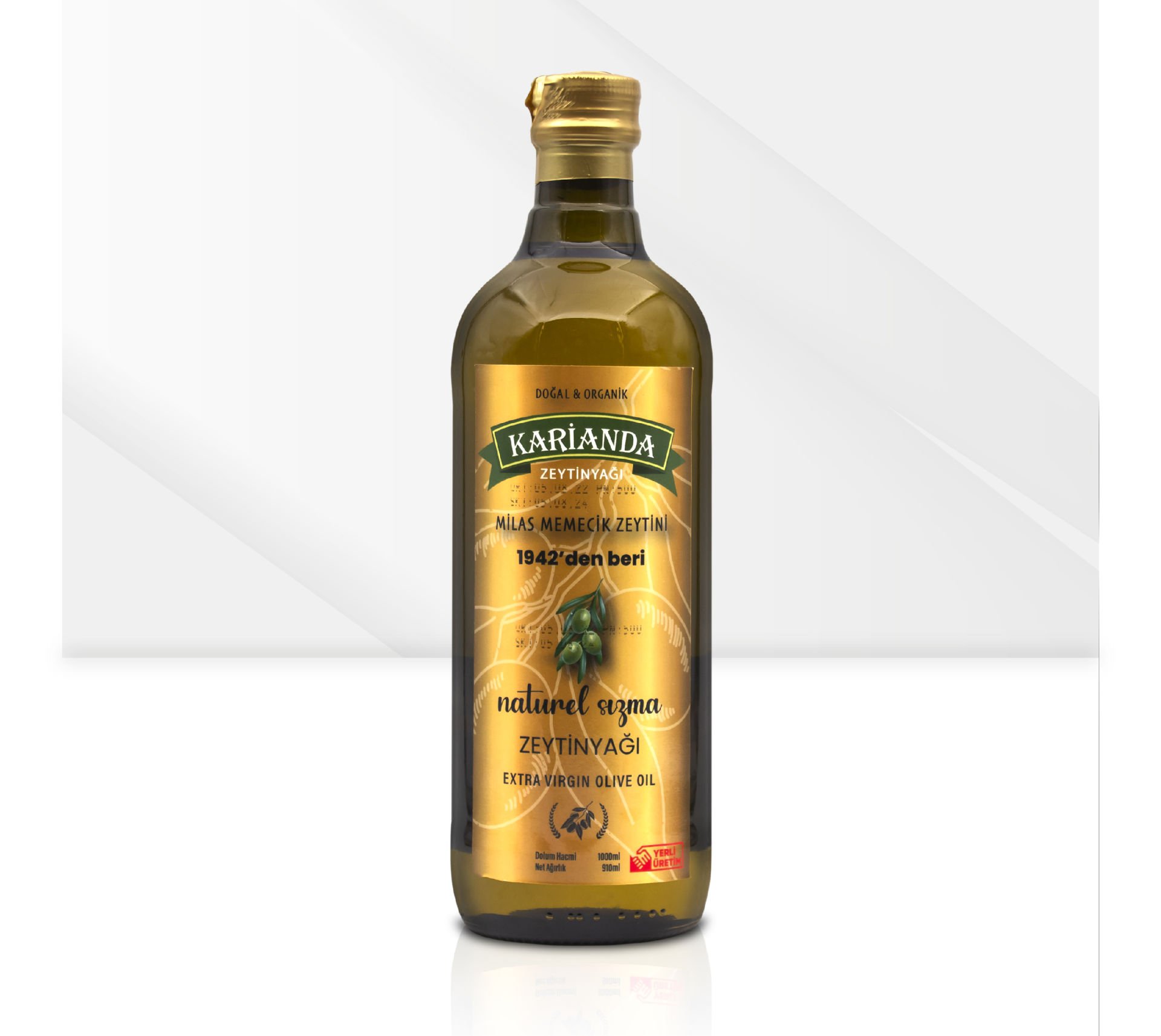 KARİANDA Naturel Sızma Zeytinyağı 1 LT