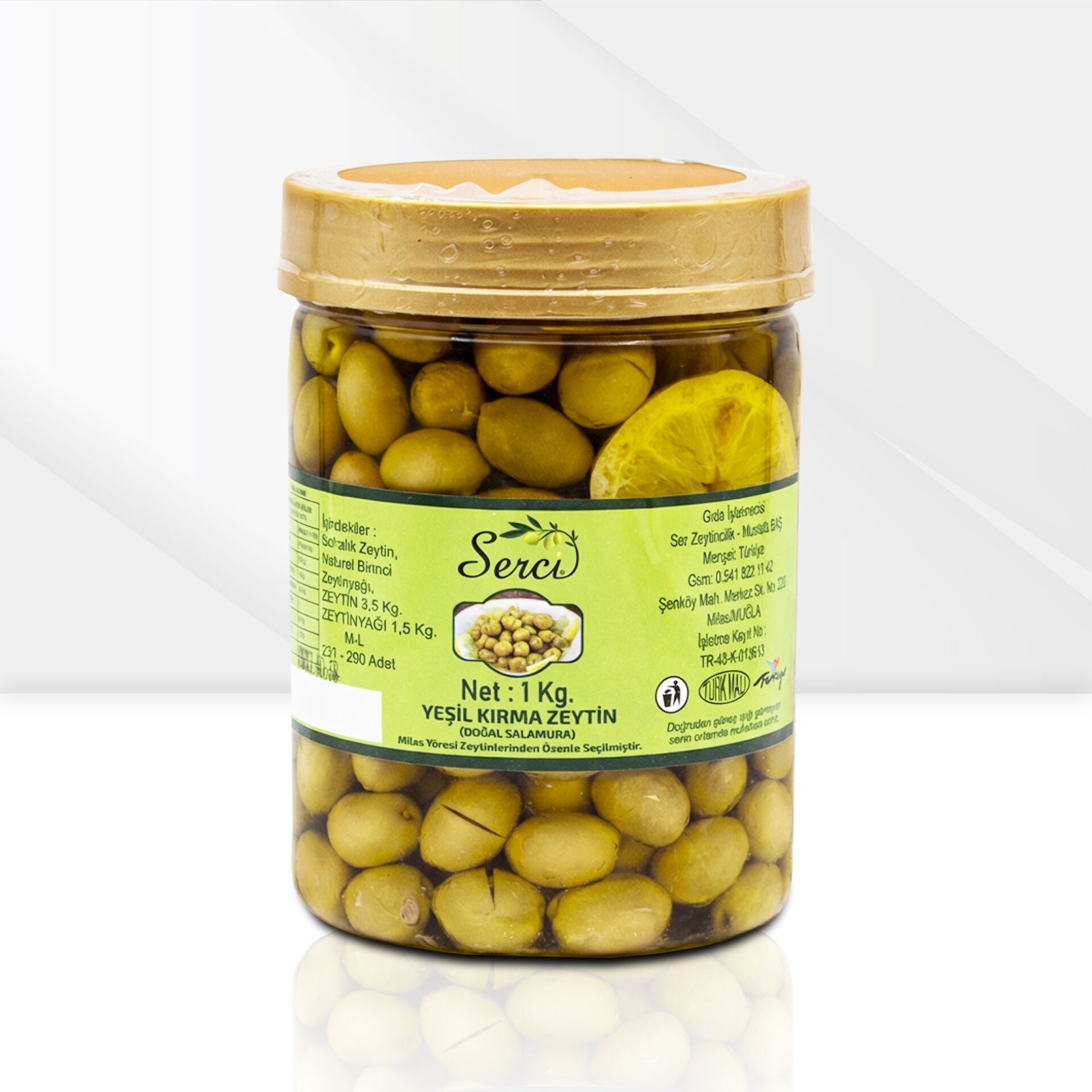 SERCİ Yeşil Kırma Zeytin 1 KG