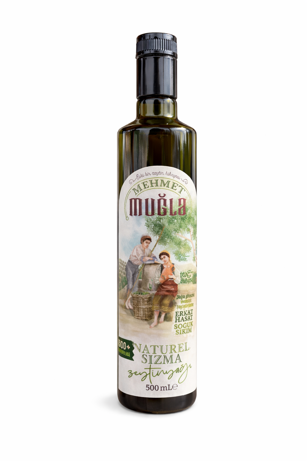 MEHMET MUĞLA Natural Sızma Zeytinyağı 500+ Polifenol 500 Ml